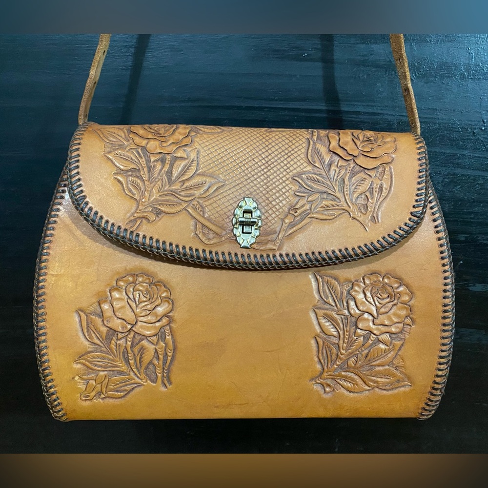 Floral embossed, handheld bag - Picture 11 of 11